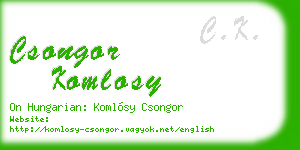 csongor komlosy business card