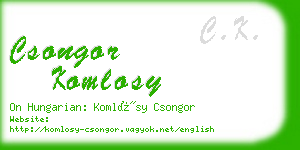 csongor komlosy business card
